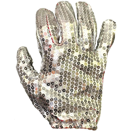 Glove White Sequin