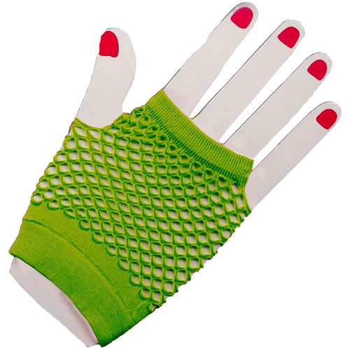 Gloves Fingerles Fishnet Green