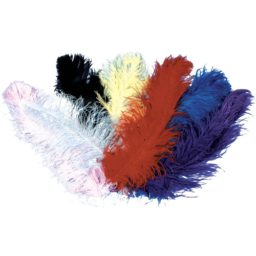 Ostrich Plumes Black Jumbo