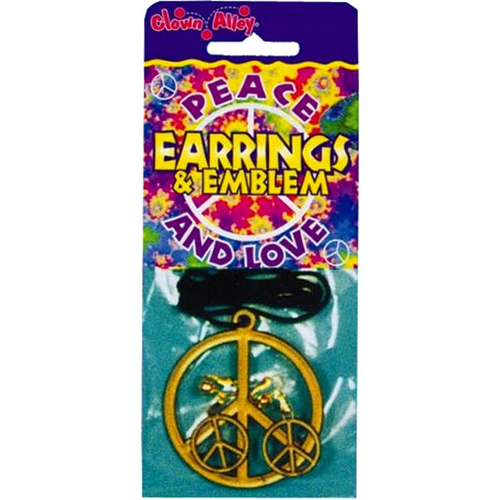 Peace Necklace Earring Set