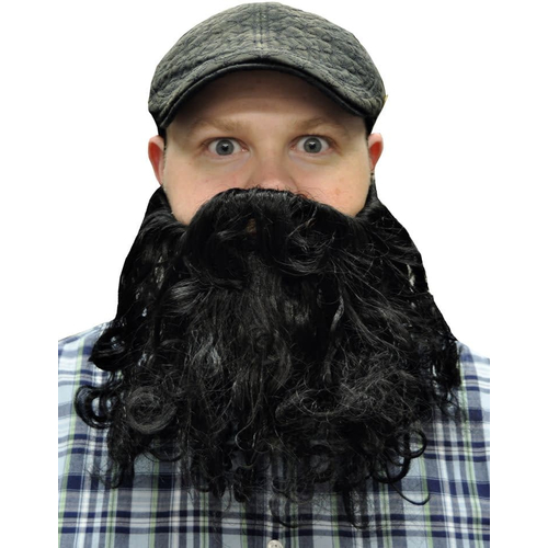Beard Curly Black