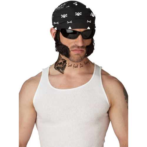 Biker Chops With Bandana