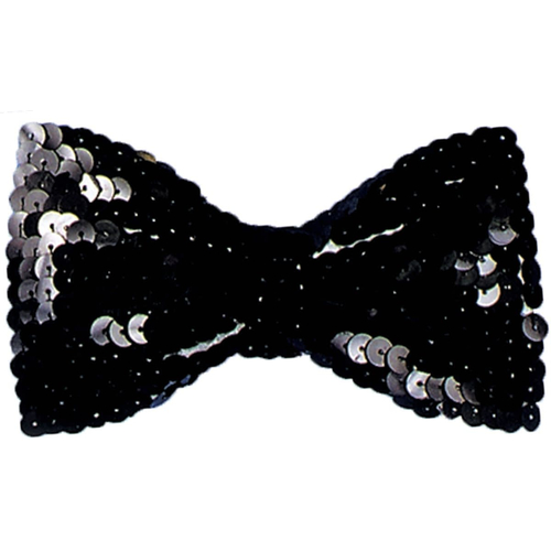 Bow Tie Sequin Black
