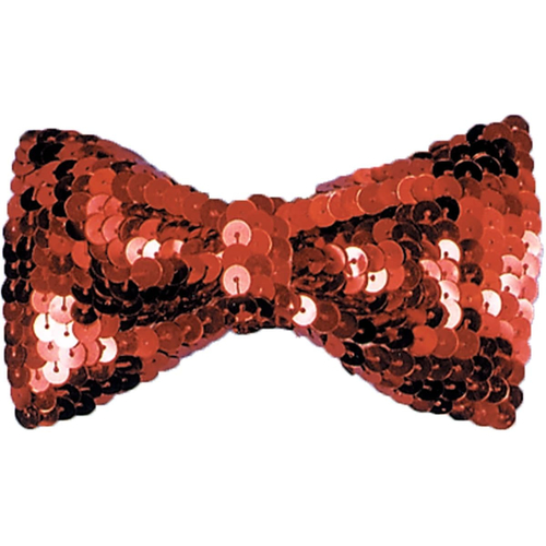 Bow Tie Sequin Red