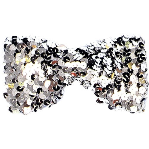 Bow Tie Sequin Silver