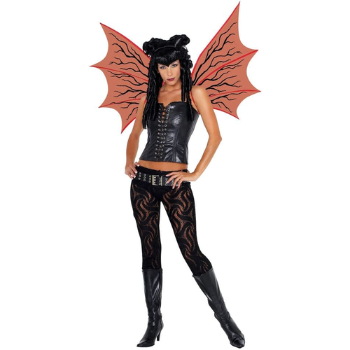 Demonette Wings Red W/Bk Veins