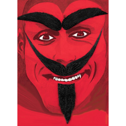Devil Mustache Beard Brows Black