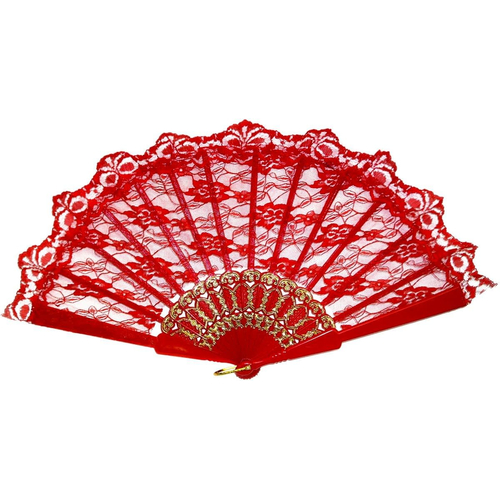 Fan Red Lace