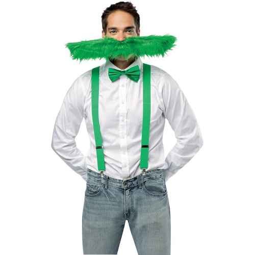 Green Super Stache 20 Inches