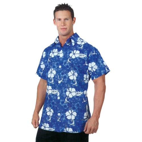 Hawaiian Shirt Blue Adult Xl