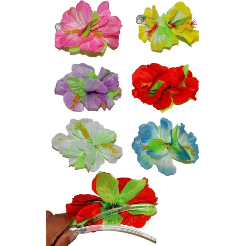 Hibiscus Lg Hairclip Asst Colo