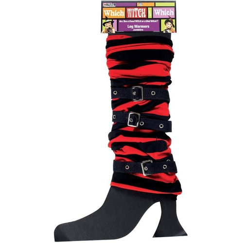 Legwarmer Rd/Bk W Buckle