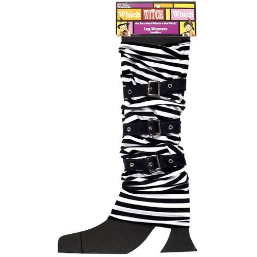 Legwarmer Wht/Blk W Buckle