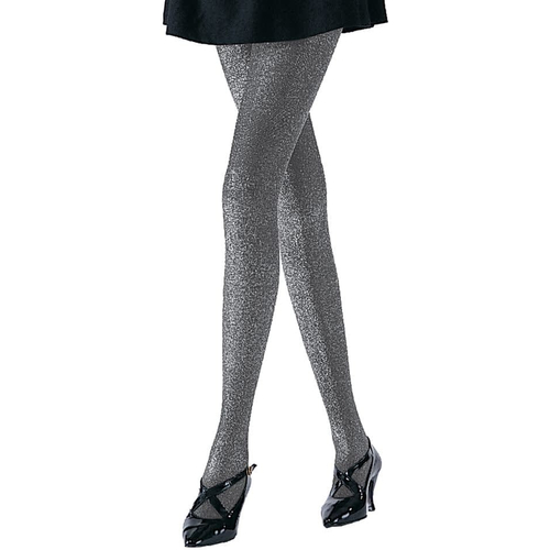 Lurex Opaque Tights Bk/Rd