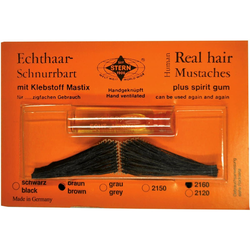 Mustache Real Hair Italian Black