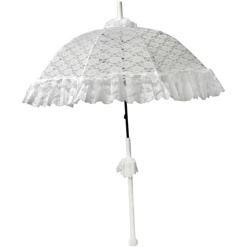 Parasol Dlx Lace Ruffle White