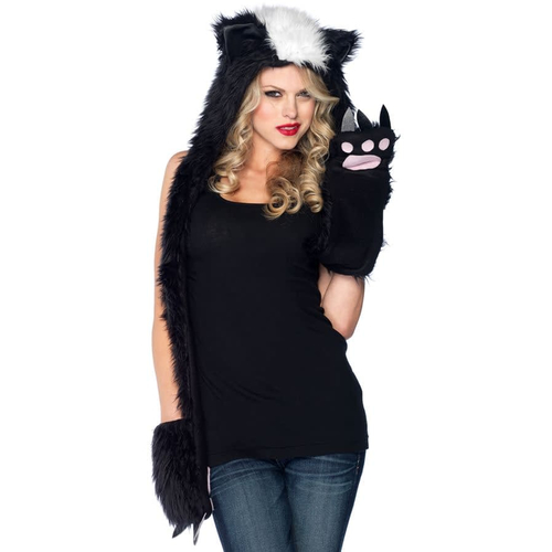 Skunk Hood W/Scarf