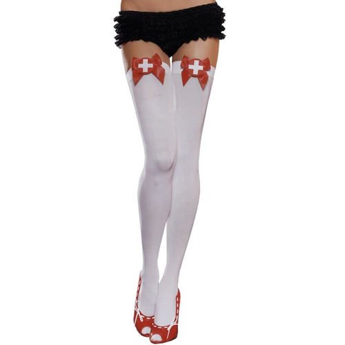 Stockings Thi Hi Nurse Bk/Rd