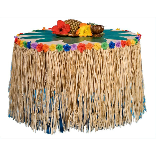 Table Skirt W Poly Flowers