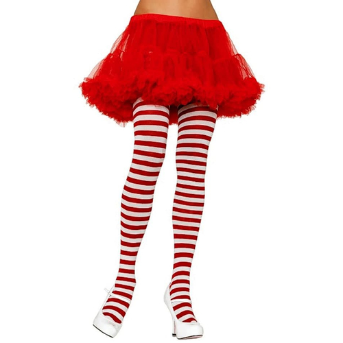 Tights Striped Red White
