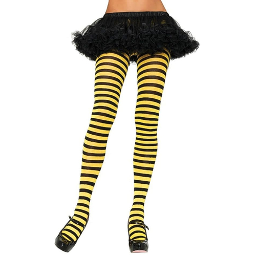 Tights Striped Yellow Black