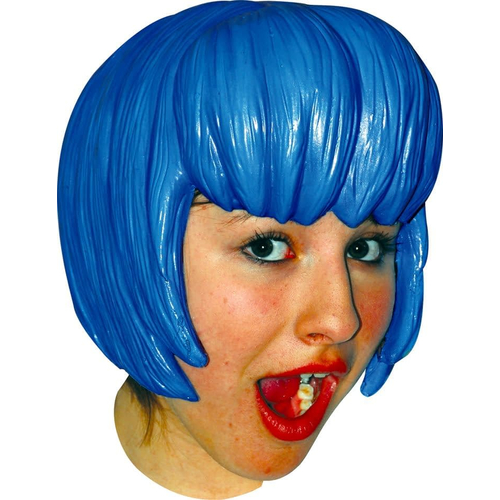Anime 6 Latex Blue Wig