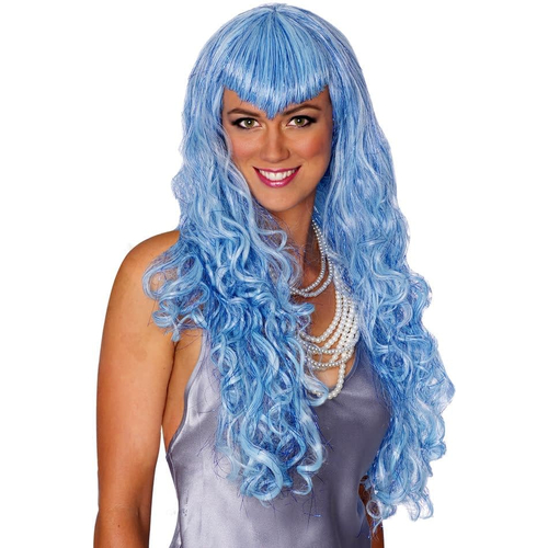 Blue Wig For Mermaid Costume