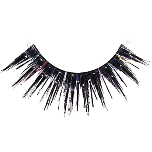 Eyelashes Black Glitter With Tinsel