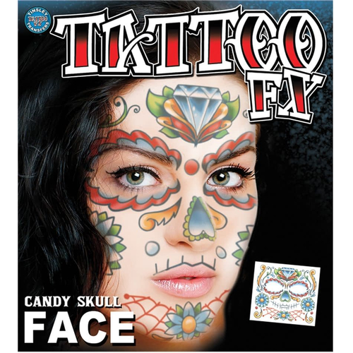 Face Tattoo Candy Skull