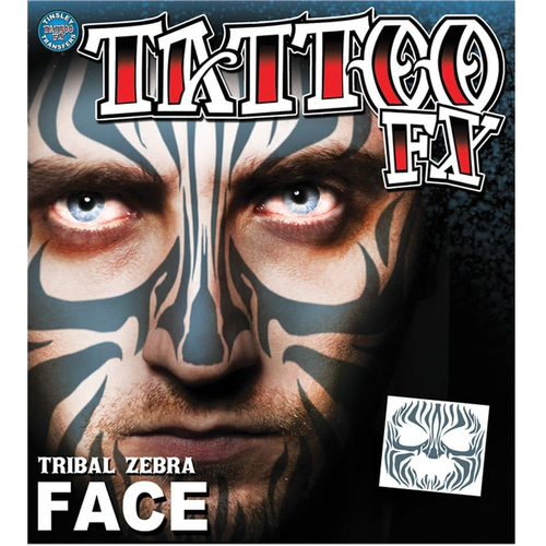 Face Tattoo Tribal Zebra