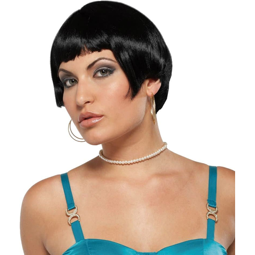 Fresh Flapper Black Wig For Women