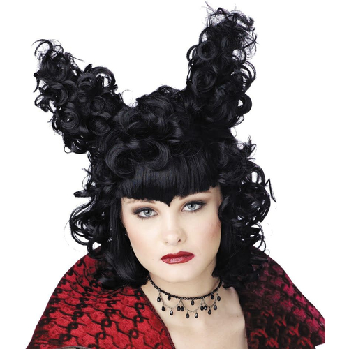 Gothic Vampire Black Wig For Halloween