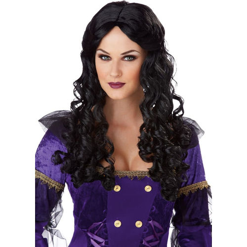Renaissance Black Wig For Adults