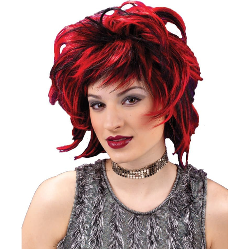 Short Wig Club Red Black