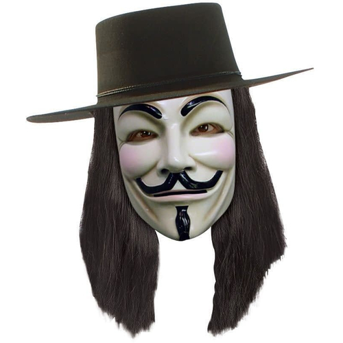 V For Vendetta Black Wig