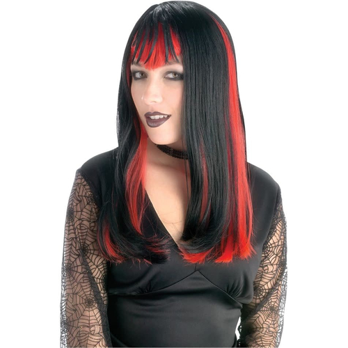 Widow Wig Black And Red