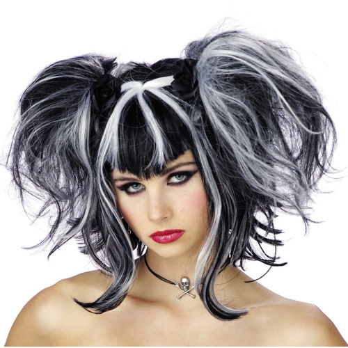 Wig For Bad Fairy Black White
