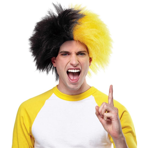 Wig For Sports Fun Black Gold