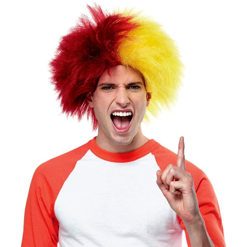 Wig For Sports Fun Burgundy Gold