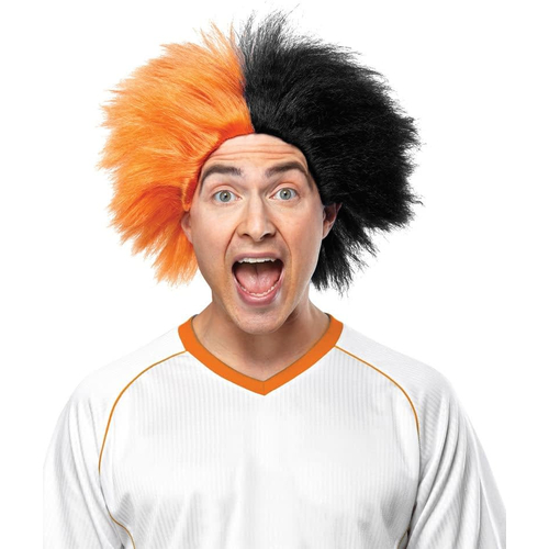 Wig For Sports Fun Orange Black
