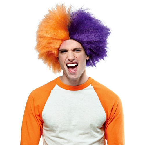 Wig For Sports Fun Orange Purple