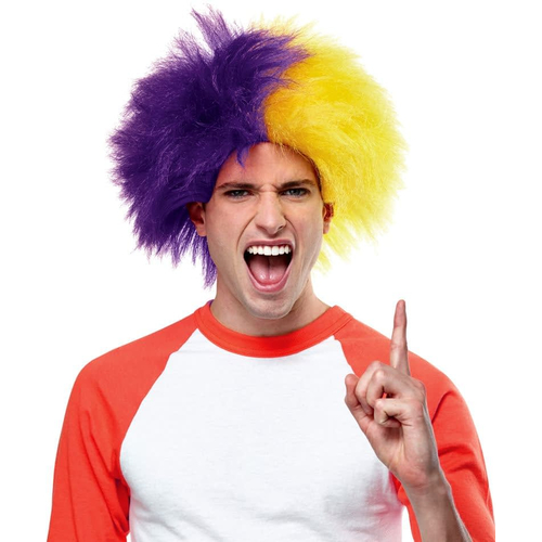 Wig For Sports Fun Purple Gold