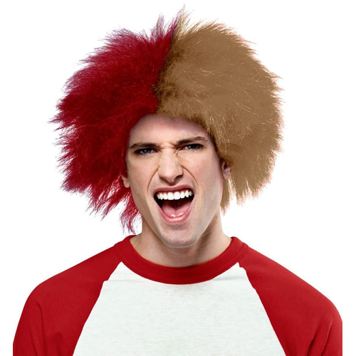 Wig For Sports Fun Red Gold