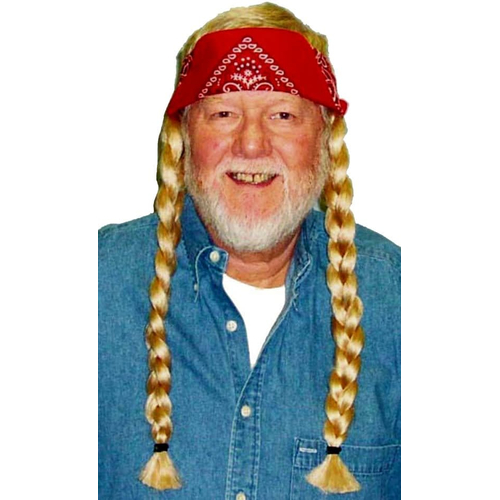 Wig The Old Hippie With Bandana