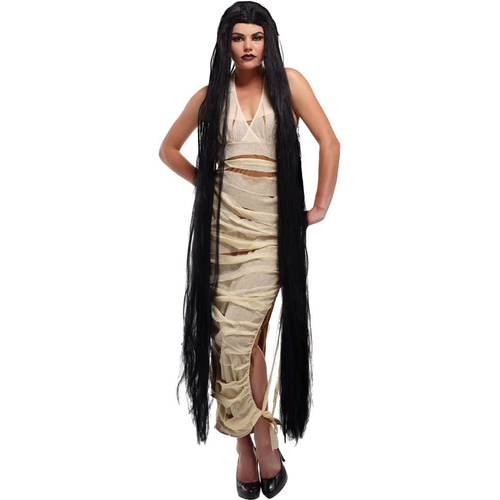 Black 60 Inch Straight Wig For Women