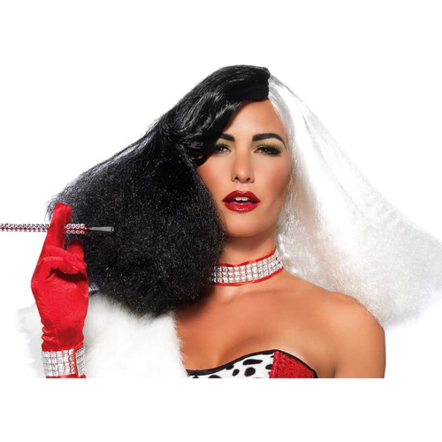 Black White Wig For Disco Diva