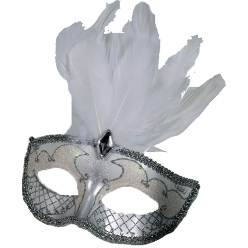 Carnival Mask Accent Wt/Sv For Masquerade