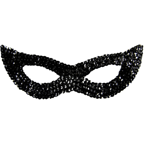 Cat Mask Sequin Black For Adults
