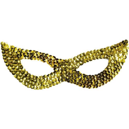 Cat Mask Sequin Gold For Adults