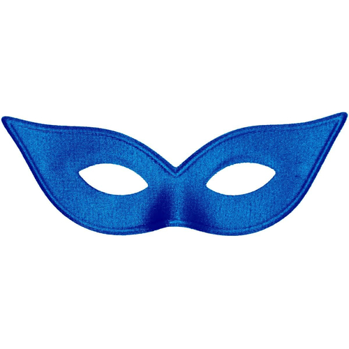 Harlequin Mask Satin Blue For Adults